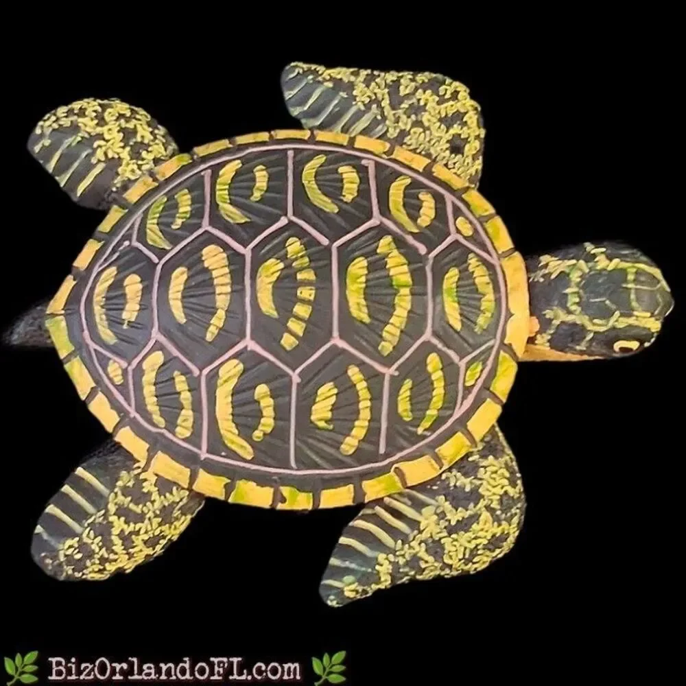 VINTAGE: AGiftCorp High-Quality Composite Resin Handpainted Sea Turtle Figurine